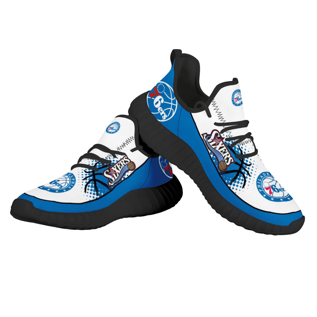 Men's Philadelphia 76ers Mesh Knit Sneakers/Shoes 002
